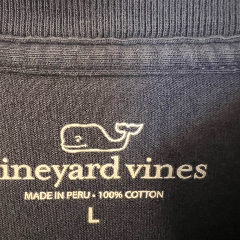 Vineyard Vines Dark Blue Cotton Shirt ICE HOCKEY size Men’s L - Picture 4 of 8